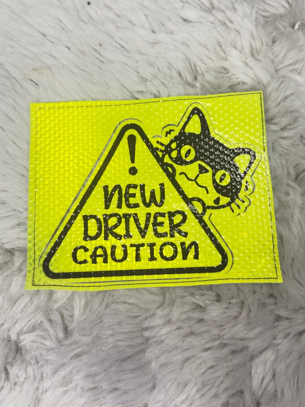 Reflective 'New Driver Caution' Patch - Yellow